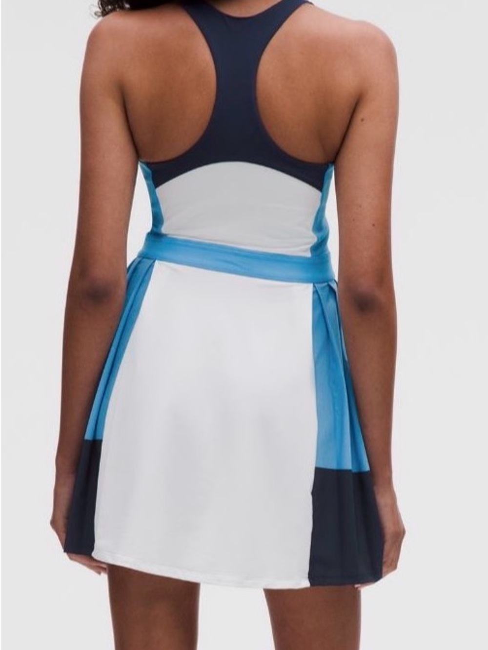 NWT Lululemon Court Champ Racerback Tennis Dress White Blue Built Bra $148 RARE - Picture 5 of 9